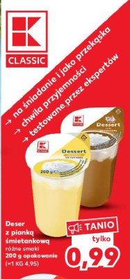 Deser z pianką śmietankową czekoladowy K-classic promocja