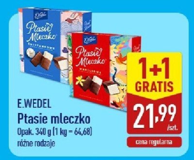Mleczko E WEDEL Ptasie w czekoladzie różne rodzaje promocja w Aldi