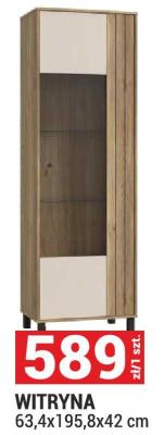 Witryna 63,4x195,8x42 cm promocja w Merkury Market