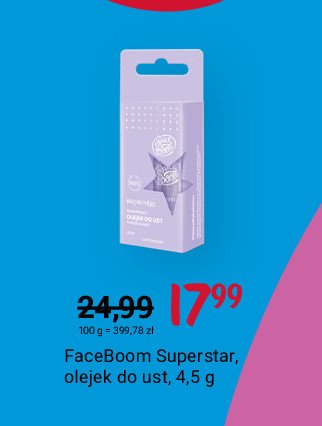 Regeneruj膮cy olejek do ust powi臋kszaj膮cy Face boom promocja