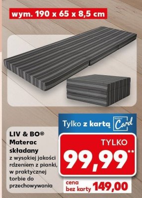 Materac kuchenny LIV & BO 190 x 65 x 8,5 cm z wysokiej jakości rdzeniem z pianki promocja w Kaufland