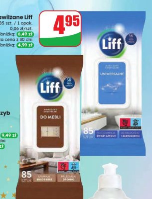 Chusteczki nawilżane, 2 rodzaje promocja w Dino