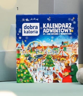 Kalendarz adwentowy z minibatonikami z nerkowcami promocja w Rossmann