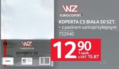 Koperta C5 biała WZ Euroconert 50 szt. promocja w Selgros