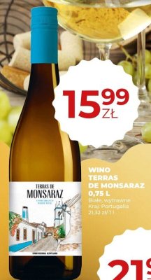 Wino Terras de Monsaraz białe wytrawne 0,75 L promocja w Duży Ben