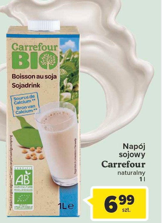 Napój sojowy naturalny Carrefour bio promocja