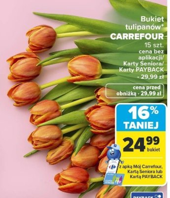 Bukiet tulipanów CARREFOUR promocja w Carrefour Market