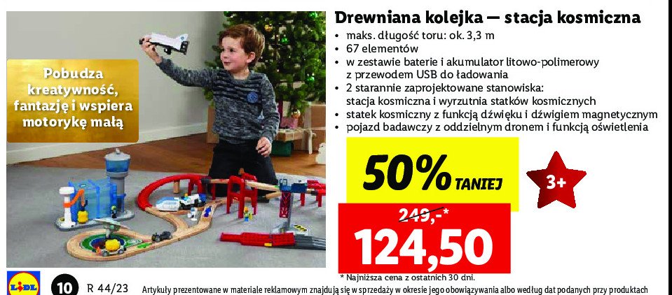 Kolejka drewniana ze stacj膮 kosmiczn膮 promocja
