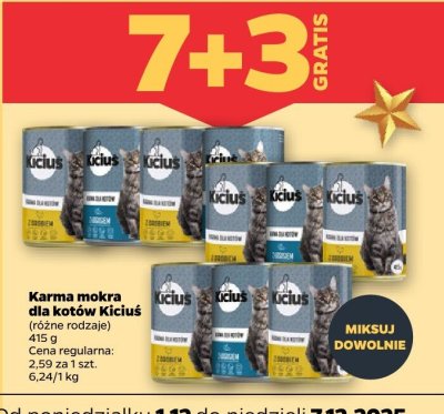 Karma mokra dla kotów (różne rodzaje) promocja w Netto