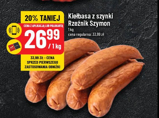 Kiełbasa z szynki Rzeźnik szymon poleca promocja