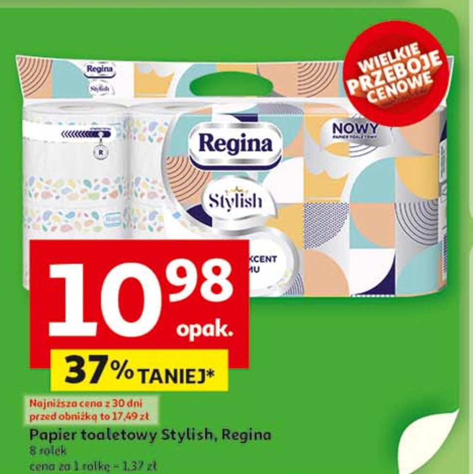 Papier toaletowy stylish Regina promocja w Auchan