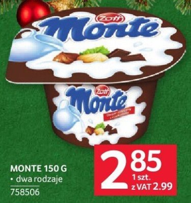 Monte 150g różne rodzaje promocja w Selgros