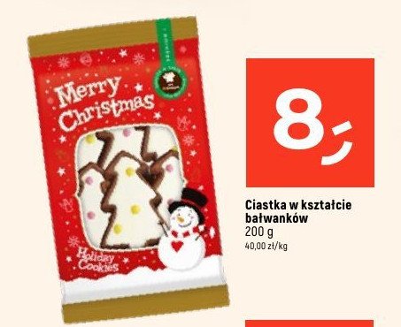 Ciastka świąteczne bałwanki promocja w Dealz