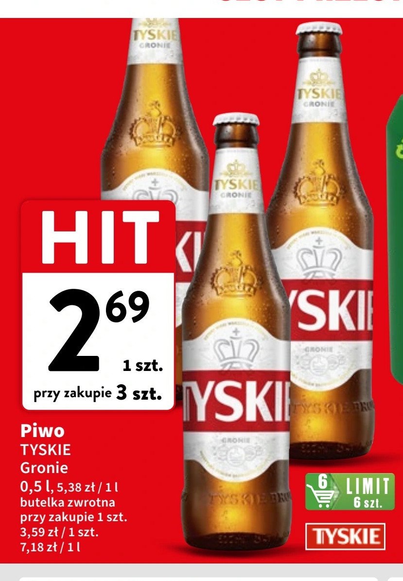 Piwo Tyskie Gronie promocja w Intermarche