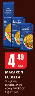 Makaron Lubella Spaghetti, Świderki, Pióra promocja w Chorten