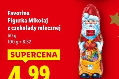 Figurka Mikołaj z czekolady mlecznej promocja w Lidl