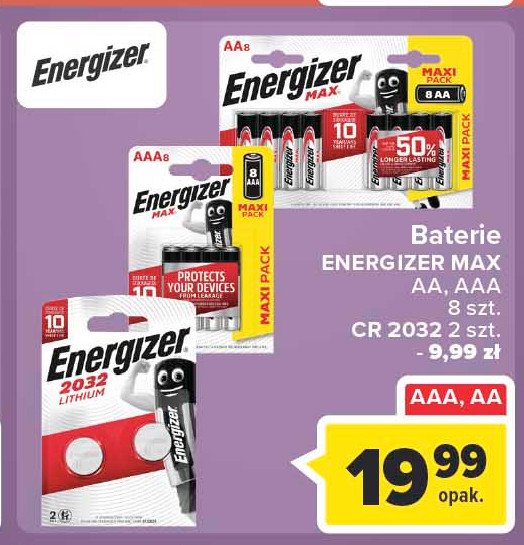 Baterie alkaliczne aaa Energizer max promocje