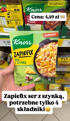 Danie gotowe Zapiefix ser z szynką Knorr promocja w Dino