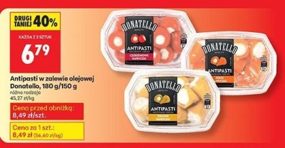 Antipasti w zalewie olejowej Donatello 180g/150g różne rodzaje promocja w Biedronka