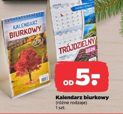 Kalendarz biurkowy promocja w Netto