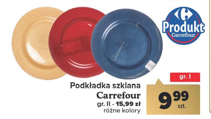 Podkładka szklana gr ii Carrefour promocja