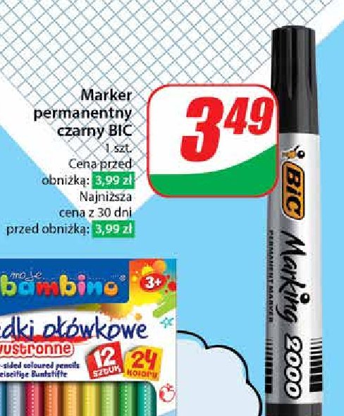 Marker permanentny eco 2300 czarny Bic marking promocja