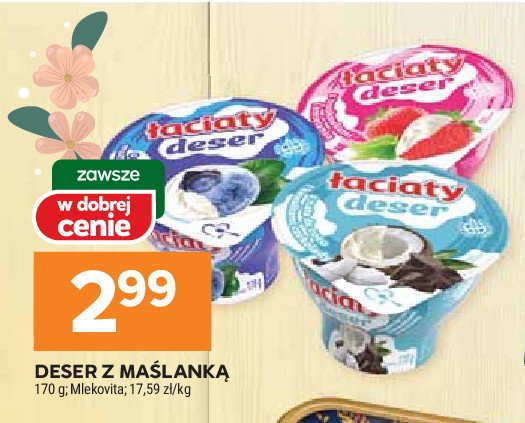 Deser kokos z kawa艂kami czekolady 艁aciaty promocja