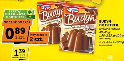 Budyń Dr.Oetker smak czekoladowy wybrane rodzaje promocja w Groszek