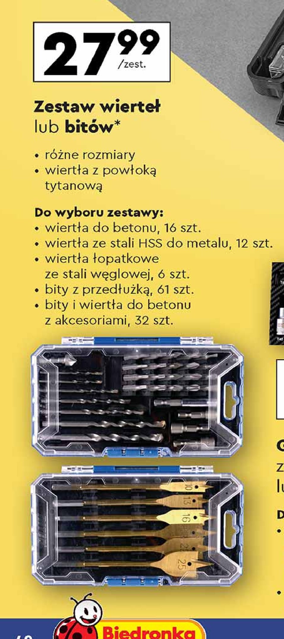 Bity i wiertła do betonu Niteo tools promocja