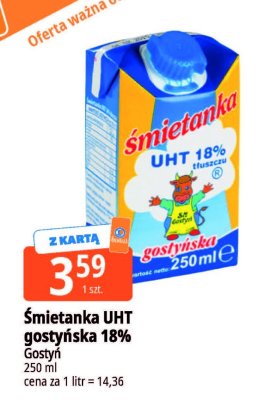 Śmietanka UHT gostyńska 18% promocja w Leclerc