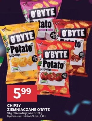 Chipsy ziemniaczane O'Byte Potato promocja w Stokrotka