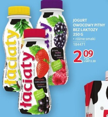 Jogurt owocowy pitny bez laktozy 250g różne smaki promocja w Selgros