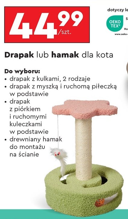 Drapak z myszką i ruchomą piłeczką promocja w Biedronka
