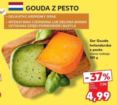 Ser Gouda holenderska z pesto różne rodzaje promocja w Kaufland