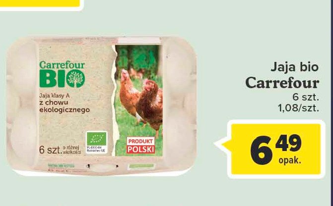 Jaja bio Carrefour bio promocja