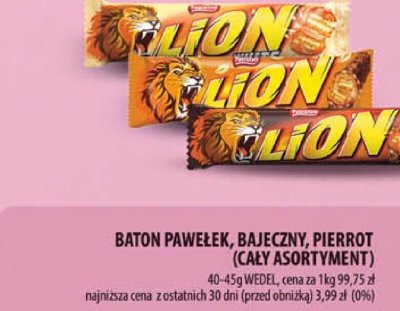 Baton Lion (cały asortyment) promocja w Arhelan