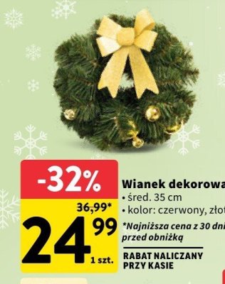 Wianek dekorowany promocja w Intermarche