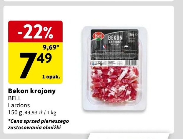 Bekon lardons wędzony Bell polska promocja