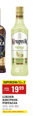 Likier Krupnik Pistacja 16% promocja w Biedronka