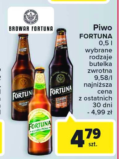 Piwo Fortuna czarne whisky wood Browar fortuna promocja