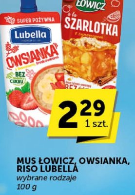 Mus Łowicz, owsianka, riso Lubella wybrane rodzaje promocja w Euro Sklep