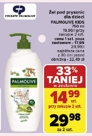 Żel pod prysznic i do kąpieli dla dzieci owca Palmolive naturals promocja w Carrefour