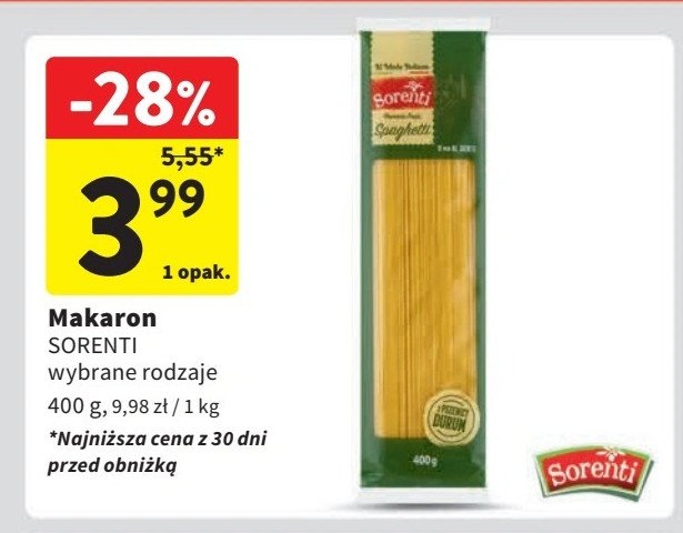 Makaron spaghetti Sorenti promocja