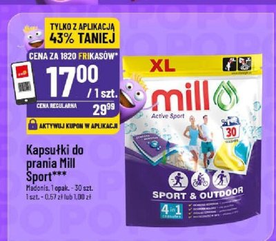 Kapsułki do prania Mill Sport promocja w POLOmarket