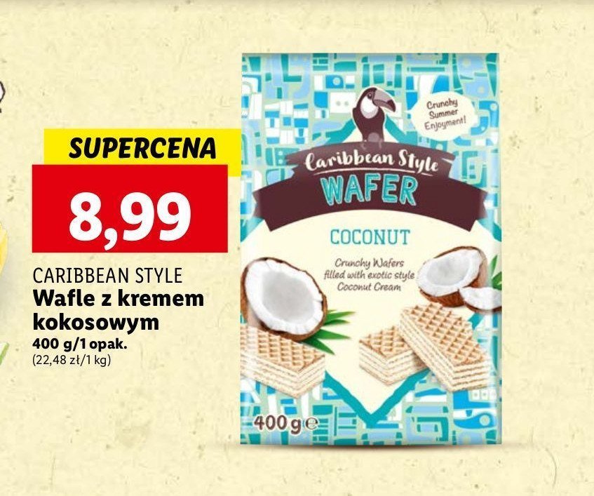 Wafle kokosowe CARIBBEAN STYLE promocja