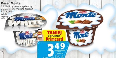 Deser Monte ZOTT white i klasyczny 150 g promocja w Prim Market
