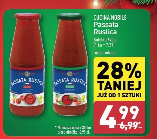 Passata z bazylią Cucina nobile promocja w Aldi