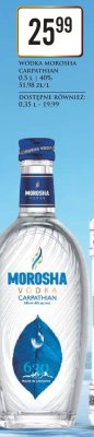 Wódka Morosha Carpathian 0.5 L promocja w Dino