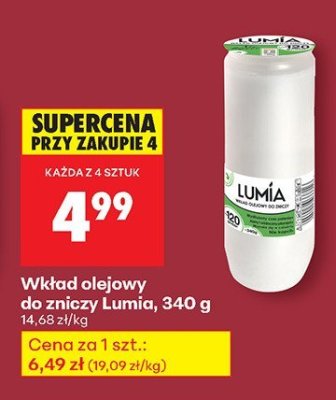 Wkład olejowy do znicza  promocja w Biedronka