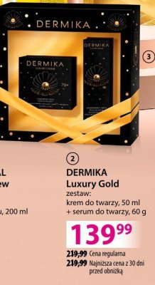 Zestaw kosmetyków DERMIKA Luxury Gold promocja w Hebe